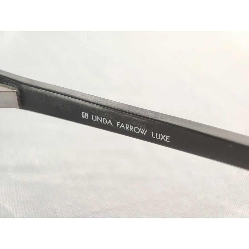 Linda Farrow Luxe Round Optical Eyeglass Frames 48-20-145 Gray Tortoise Acetate